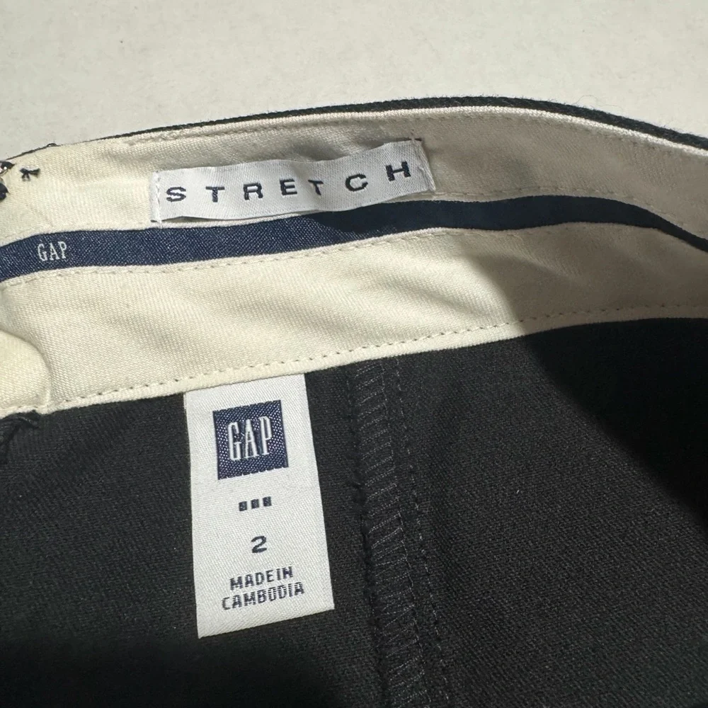 GAP Stretch Black Skirt, Back Slit,‎ Women's 2 NWT #1209